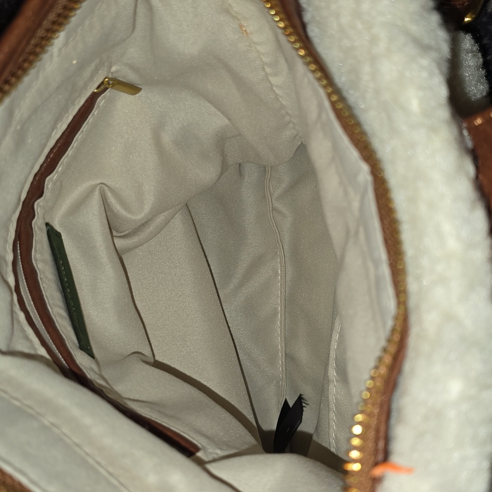 Anthropologie Cream and Brown Tote Bag - Picture 4 of 7